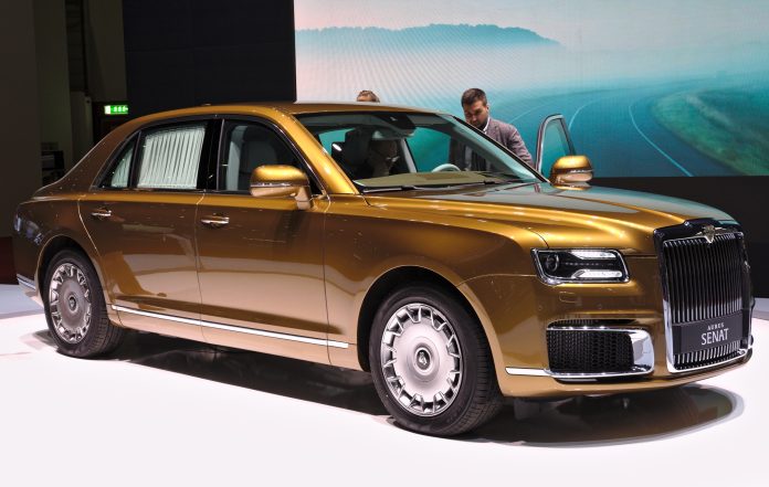 Un Senado de Aurus. Foto: Alexander Migl, CC BY-SA 4.0 , lugar y fecha de la toma: Salón del Automóvil de Ginebra, 2019